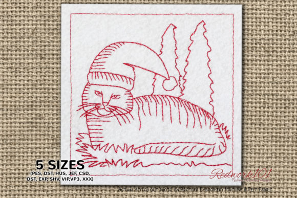 Charming Christmas Cat Design for Festive Projects
