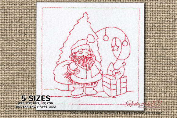 Charming Santa Claus and Gifts Lineart Design
