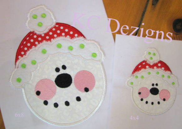 Cute and Festive: Snowman Face with Christmas Beanie