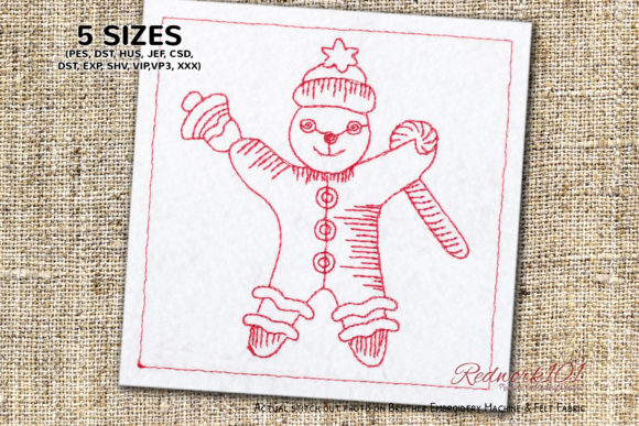 Gingerbread Man Machine: A Charming Embroidery Design