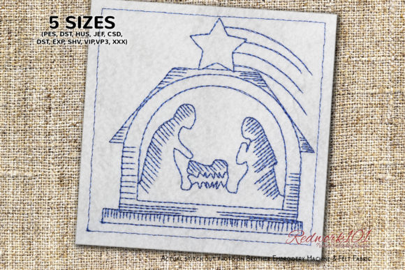 Nativity Scene Machine: A Festive Embroidery Design
