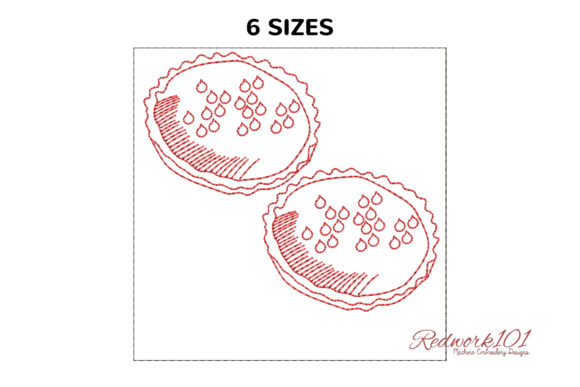 Nutella Tarts Redwork for Boutique Apparel