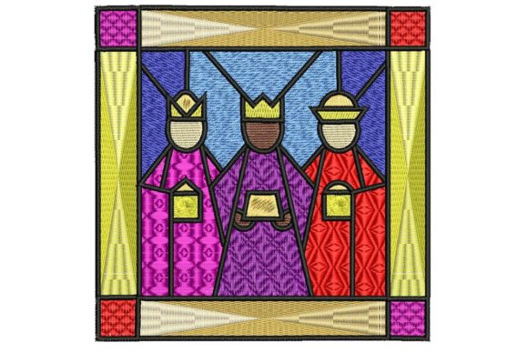 Three Wise Kings Framed: A Charming Christmas Embroidery